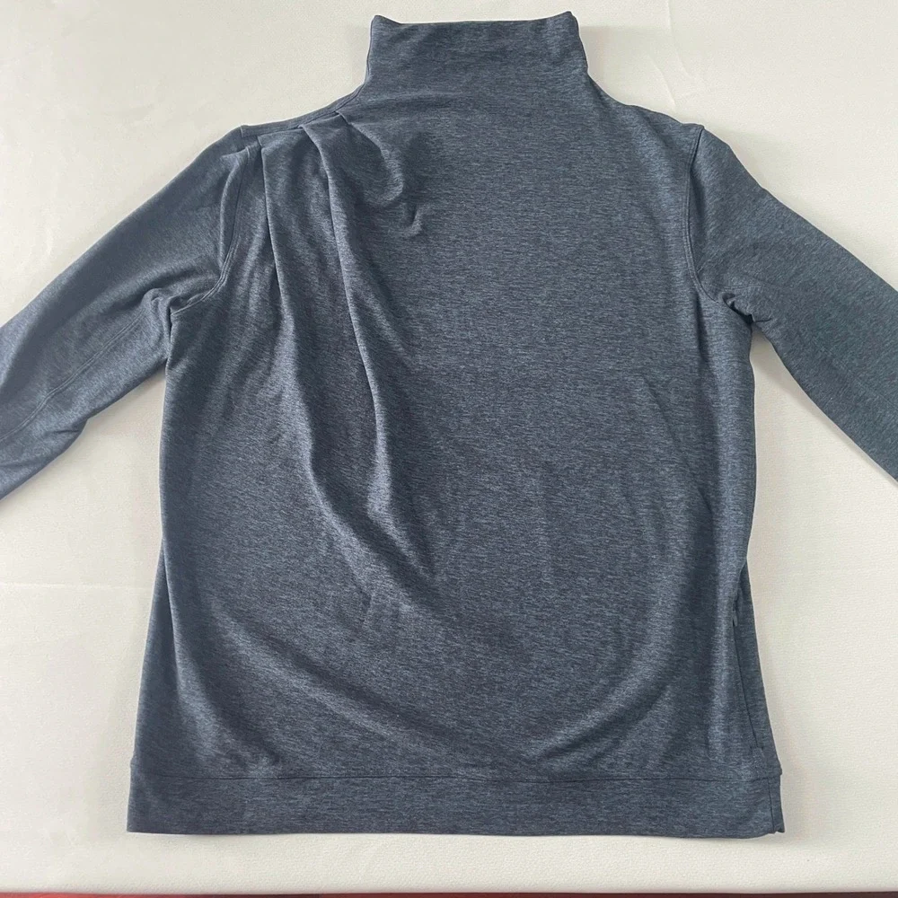 Lululemon Morning Miles Rulu Long Sleeve Heathered Nocturnal Teal Black Size‎ 6